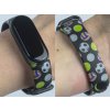 Náhradní náramek Mi band 3/4/5/6 Míče černý