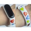Náhradní náramek Mi band 3/4/5/6/7 Balónky ve tvaru srdceNáhradní náramek Mi band 3/4/5/6 Balónky ve tvaru srdce bílý