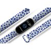 Náhradní náramek Mi band 3/4/5/6 Modrá srdíčka bílý