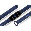 Náhradní náramek Mi band 3/4/5/6 Modrá srdíčka černý