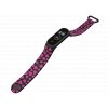 Náhradní náramek Mi band 3/4/5/6 Růžová srdíčka černý