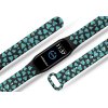 Náhradní náramek Mi band 3/4/5/6 Tyrkysová srdíčka černý