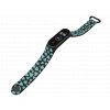 Náhradní náramek Mi band 3/4/5/6 Tyrkysová srdíčka černý