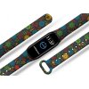 Náhradní náramek Mi band 3/4/5/6/7 Barevné květinyNáhradní náramek Mi band 3/4/5/6  Barevné květiny černý