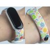 Náhradní náramek Mi band 3/4/5/6/7 Barevné květinyNáhradní náramek Mi band 3/4/5/6  Barevné květiny bílý