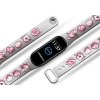 Náhradní náramek Mi band 3/4/5/6 Zamilované obláčky bílý