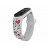 Náhradní náramek Mi band 3/4/5/6 Srdíčka plná hvězd bílý