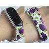 Náhradní náramek Mi band 3/4/5/6 Lilek bílý