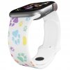 Apple watch řemínek Barevné pacičky bílý