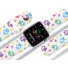 Apple watch řemínek Barevné pacičky bílý