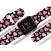 Apple watch řemínek Růžová a modrá srdíčka černý