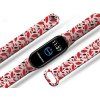 Náhradní náramek Mi band 3/4/5/6 Červené lístečky bílý