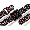Apple watch řemínek Vajíčka a kytičky černý