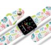 Apple watch řemínek Květy a větvičky bílý