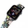 Apple watch řemínek Květy a větvičky černý