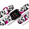 Apple watch řemínek Lebky růžové černý