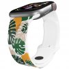 Apple watch řemínek Monstera bílý