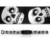 Náhradní náramek Mi band 3/4/5/6 Lebky černý