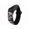 Náhradní náramek Mi band 3/4/5/6 Lebky černý