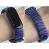 Náhradní náramek Mi band 3/4/5/6 Tygr modrý černý