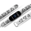 Náhradní náramek Mi band 3/4/5/6 Diamanty bílý