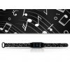 Náhradní náramek Mi band 3/4/5/6 Noty černý