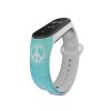Náhradní náramek Mi band 3/4/5/6 HIPPIES V MODRÉM bílý