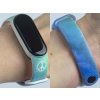 Náhradní náramek Mi band 3/4/5/6 HIPPIES V MODRÉM bílý