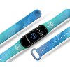 Náhradní náramek Mi band 3/4/5/6 HIPPIES V MODRÉM bílý