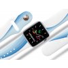 Apple watch řemínek Modrá duha bílý