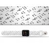 Apple watch řemínek Hudební noty bílý