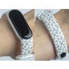 Náhradní náramek Mi band 3/4/5/6 Hudební noty bílý