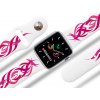 Apple watch řemínek Pink tattoo bílý