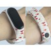Náhradní náramek Mi band 3/4/5/6 Červené mraky bílý