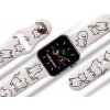 Apple watch řemínek Kočičí farma bílý