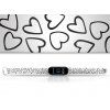 Náhradní náramek Mi band 3/4/5/6 Srdce černobílá bílý