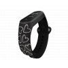 Náhradní náramek Mi band 3/4/5/6 Srdce černobílá černý