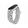 Náhradní náramek Mi band 3/4/5/6 Srdce černobílá bílý