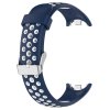 Dvojbarevný silikonový náramek s přezkou Mi Band 8 tmavěmodro-bílý