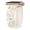 Řemínek gravírované květiny pro Apple Watch 38/40/41/42(S10)mm