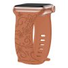 Řemínek gravírované květiny pro Apple Watch 42/44/45/46/49mm