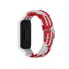 Pletený náramek pro Mi band 8 Active / Redmi Band 2 červeno bílý