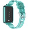 Transparentní silikonový řemínek pro Mi Band 9 Active tyrkysový 2