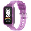 Transparentní silikonový řemínek pro Mi Band 9 Active fialovo-růžový