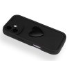 Silikonový černý kryt s 3D srdíčkem pro iPhone 17