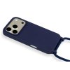 Silikonový tmavě modrý kryt se šňůrkou pro iPhone 17 Pro