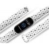 Náhradní náramek Mi band 3/4/5/6 Pavouk s pavučinou bílý