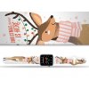 Apple watch řemínek Vánoční sobice bílý