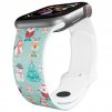 Apple watch řemínek Zimní radovánky bilý