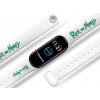 Náhradní náramek Mi band 3/4/5/6 Rick and Morty - Logo 2 bílý